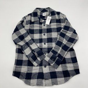 Gap Kids Navy Flannel Shirt - Boys Small